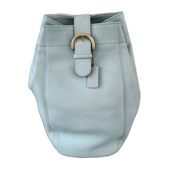 Coach Handbags - Vtg Coach Classic Soho Bucket Sling Bag Leather Backpack Mint Green # 4160 Usa